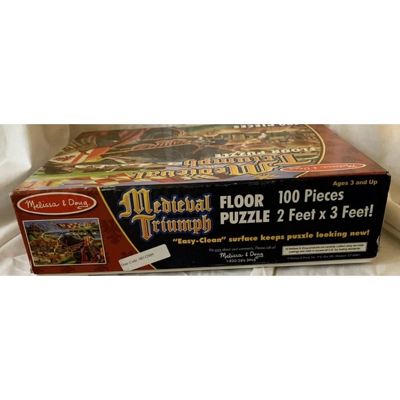 Melissa & Doug Medieval Triumph 4426Floor Puzzle 100 Piece Knight Village Horse - Picture 5 of 7